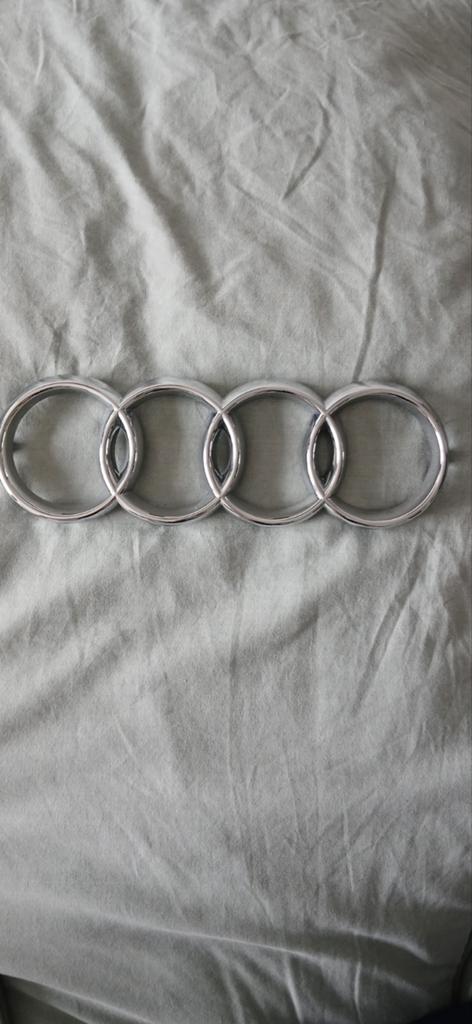 Audi logo embleem glanzend chroom, Ophalen of Verzenden, Nieuw