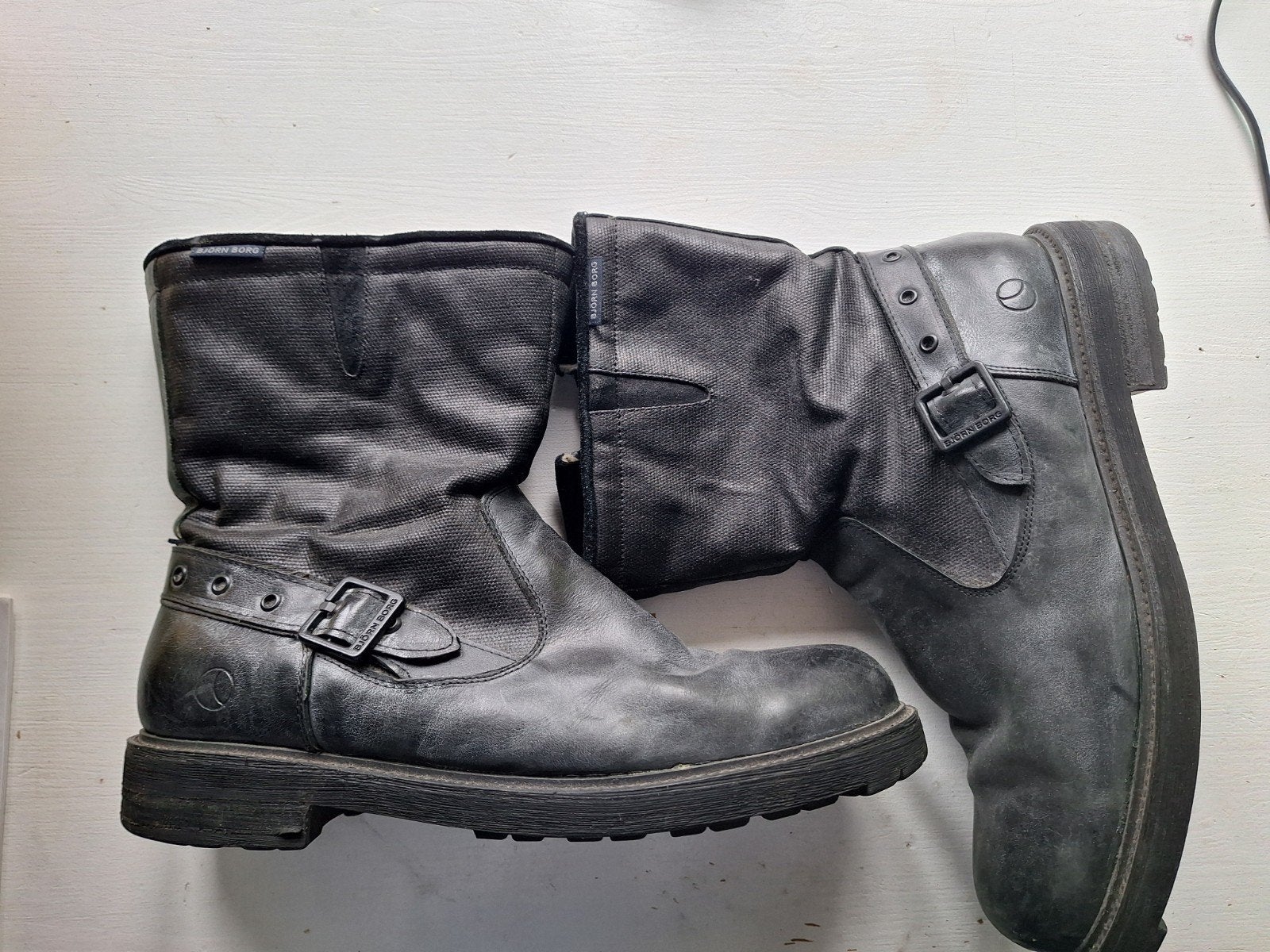 Donkerblauwe Bjorn Borg korte laarsjes/boots, Ophalen, Blauw, Boots, Zo goed als nieuw
