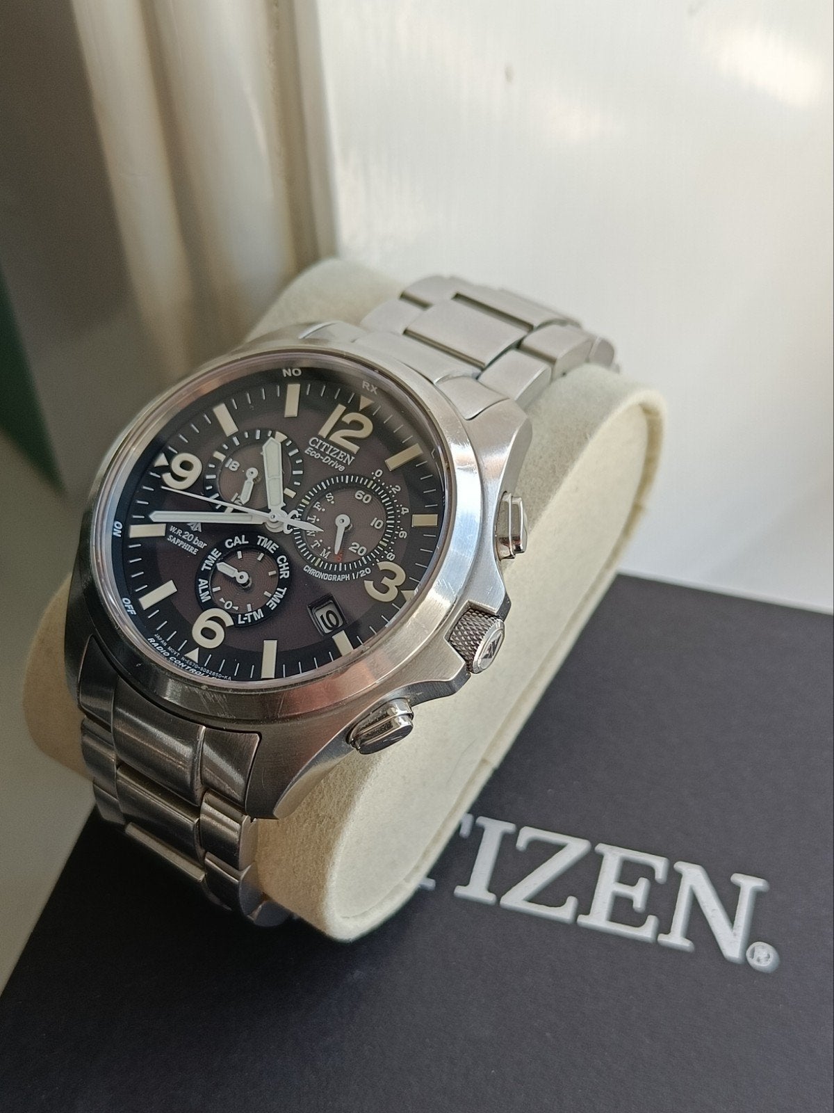 Citizen AS4020-52E Promaster Sky Radio Controlled, Gebruikt, Ophalen of Verzenden, Waterdicht, Grijs