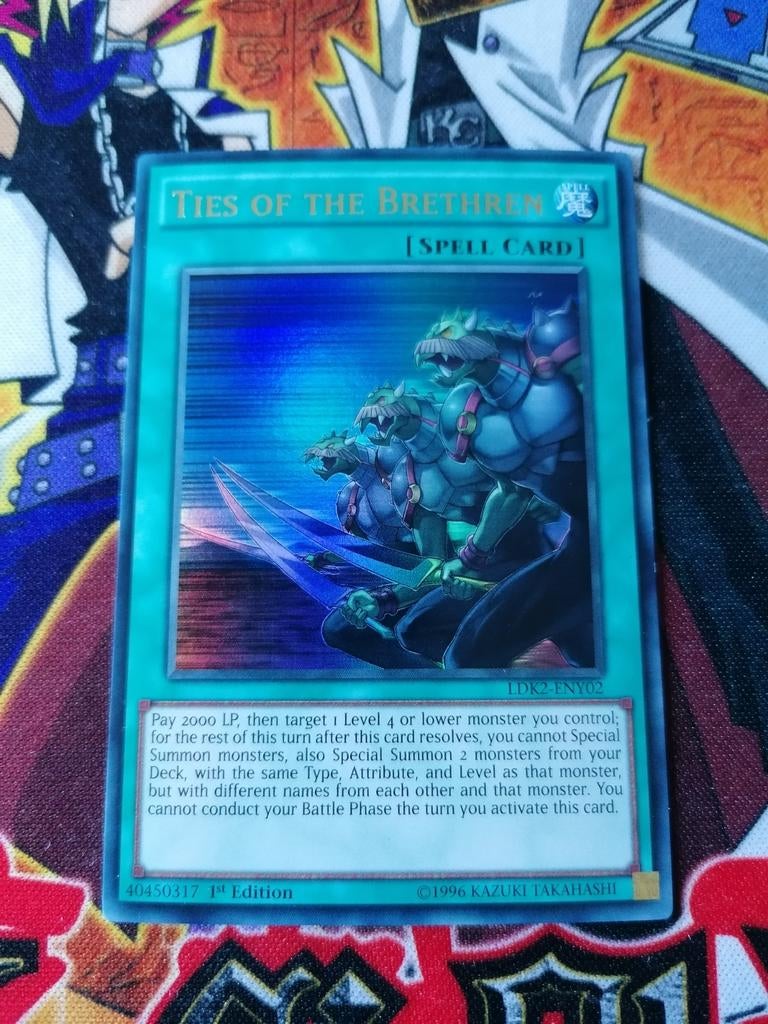 Ties of the Brethren - Ultra Rare LDK2 - Yu-Gi-Oh, Ophalen of Verzenden, Zo goed als nieuw, Foil