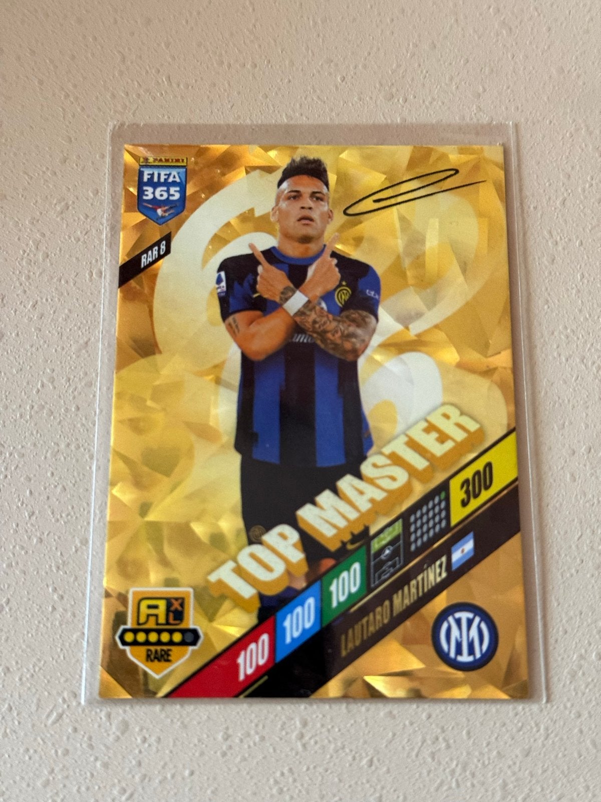 FIFA 365 Panini Top Master Lautaro Martinez Rare kaart, Ophalen of Verzenden, Zo goed als nieuw, Buitenlandse clubs, Spelerskaart
