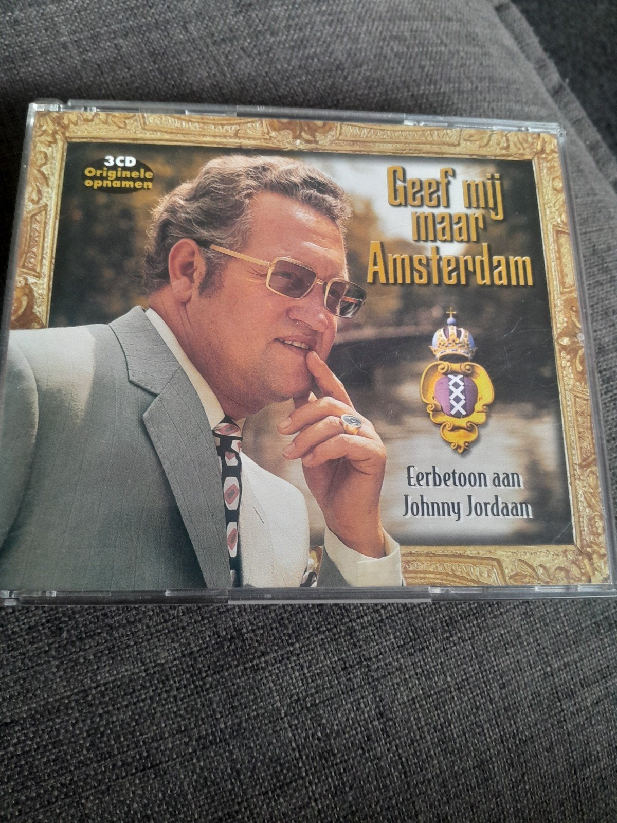Johnny Jordaan 3 cd box Geef mij maar Amsterdam, Ophalen of Verzenden, Zo goed als nieuw, Levenslied of Smartlap