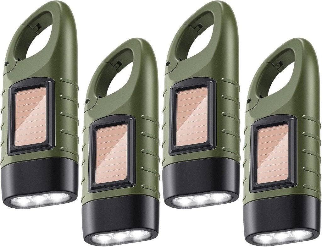 Zaklamp met Zwengel en Zonnepaneel - LED voor Auto, Camping, Caravans en Kamperen, Ophalen of Verzenden, Nieuw, Zonne-energie