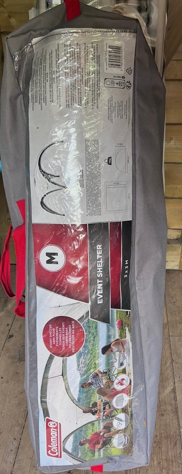 Coleman event shelter m ZONDER doek MET 4 zijstukken, Tuin en Terras, Partytenten, Ophalen, Gebruikt, Minder dan 5 meter