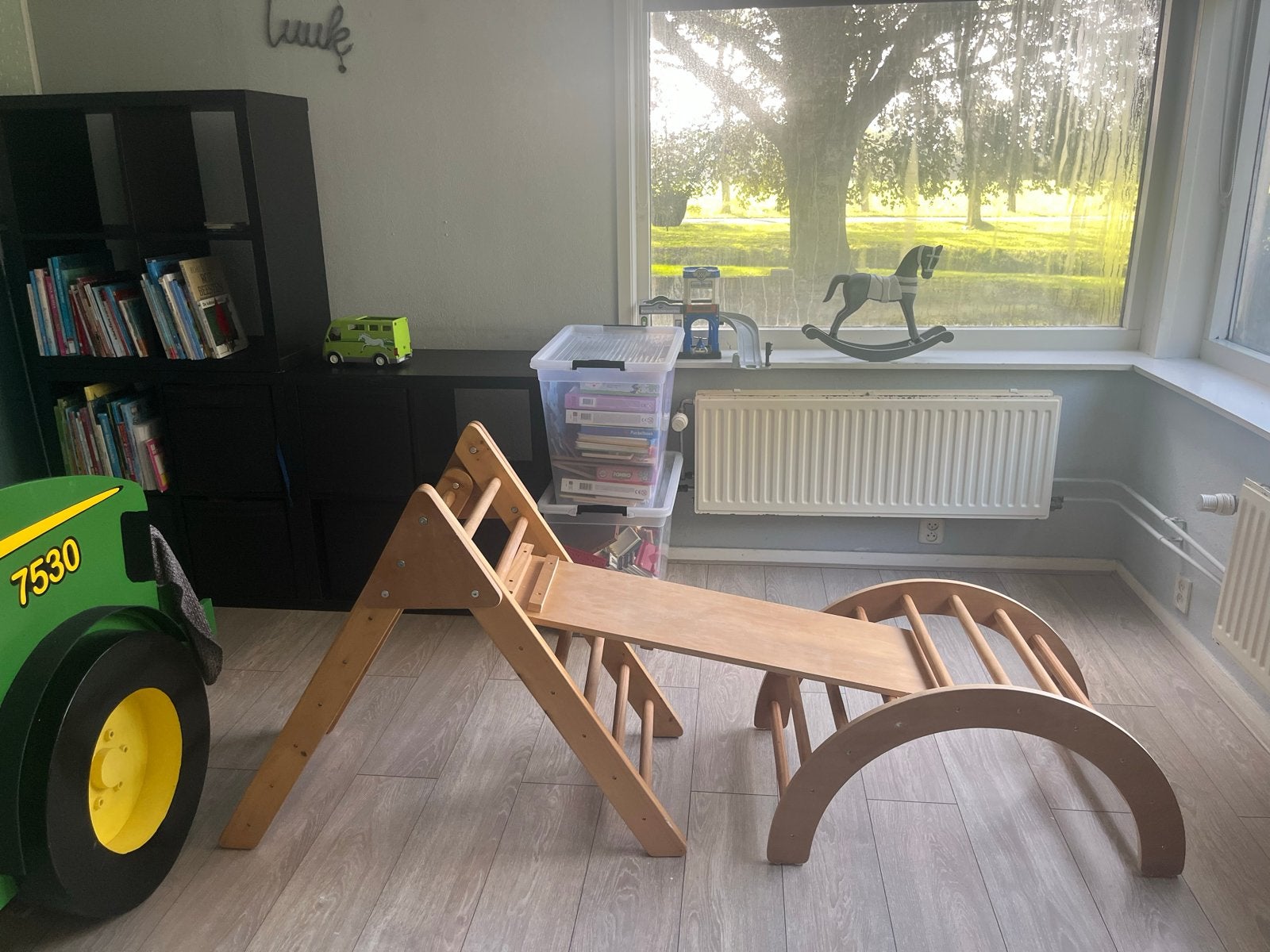 Houten Klimrek met Glijbaan en Klimboog voor Kinderen, Ophalen, Gebruikt, Glijbaan