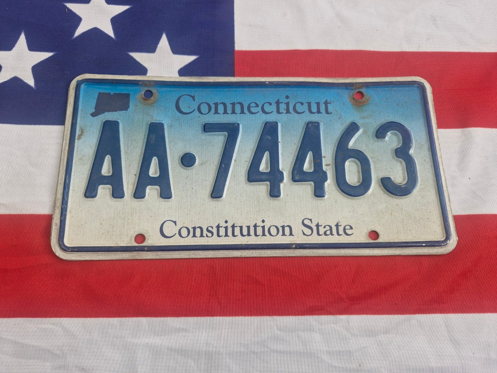 Kentekenplaat Connecticut USA Nummerplaat nummerbord License, Verzenden, Gebruikt, Auto's