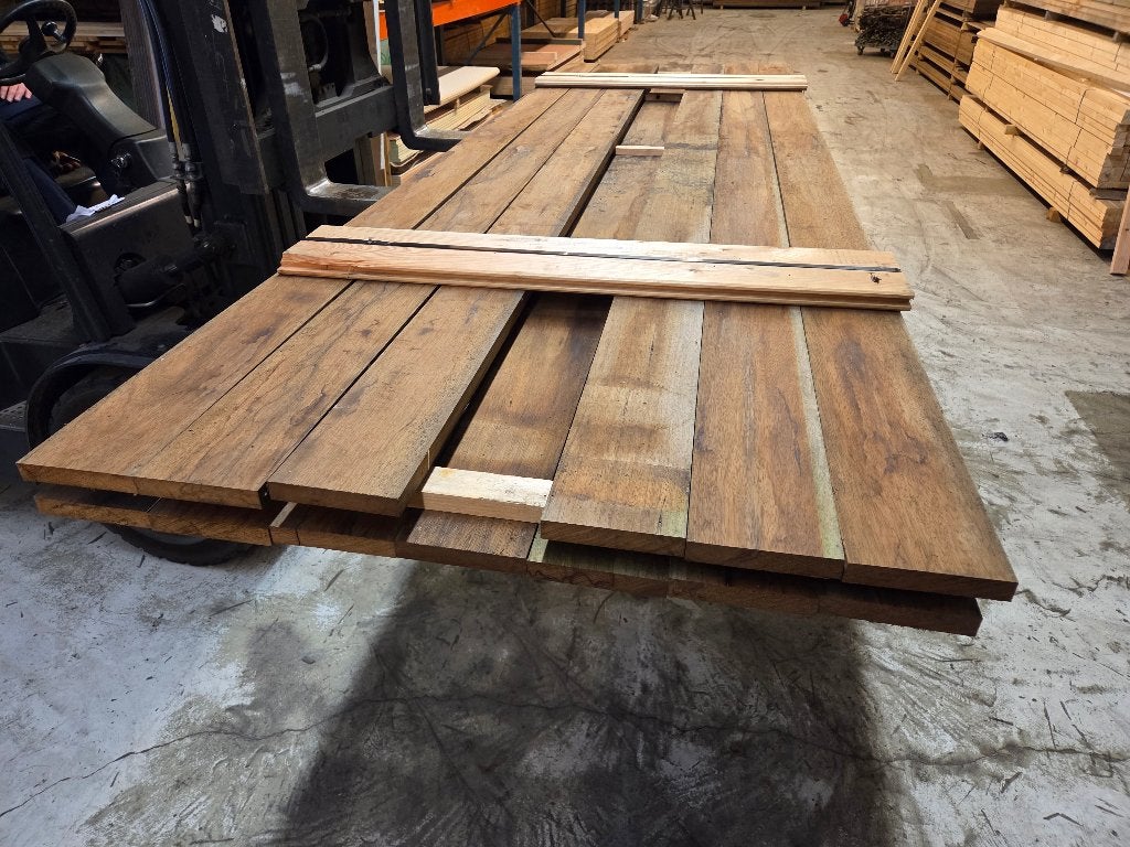 13 Hardhouten planken 2.3x13.7 cm / 3.30 m lang - nr: HP437, Ophalen, 250 cm of meer, Planken, Hardhout