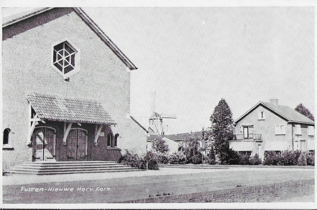 Putten nieuwe hervormde kerk oude gelopen ansichtkaart 1825, Ophalen of Verzenden, 1960 tot 1980, Ongelopen, Gelderland