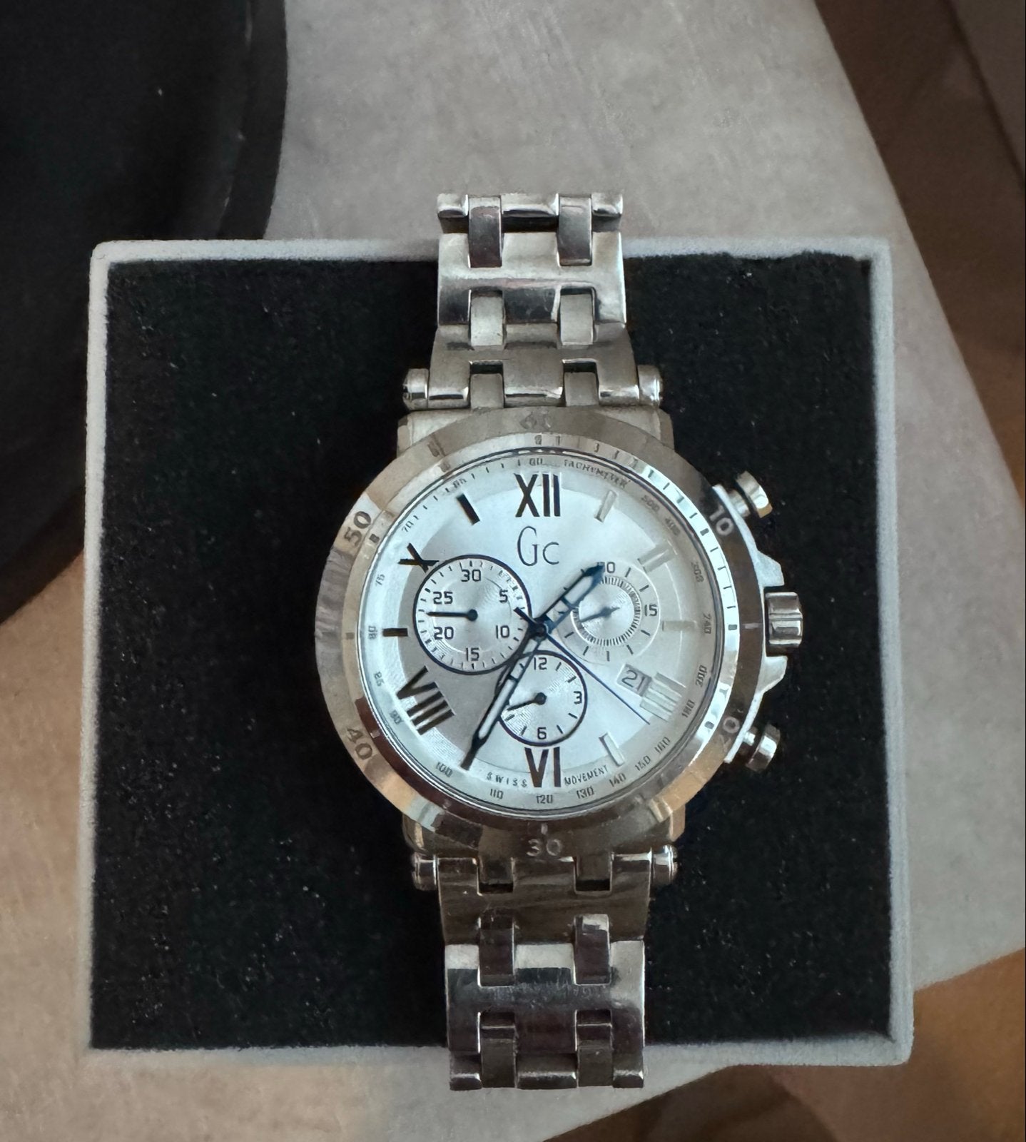 Herenhorloge Guess Collection Gc-3 Chronograph X66005G5S, Overige merken, Staal, Polshorloge, Ophalen of Verzenden