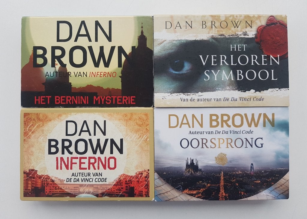 4x Dwarsligger Dan Brown oa. Bernini Mysterie, Oorsprong, Ophalen of Verzenden, Dan Brown, Amerika