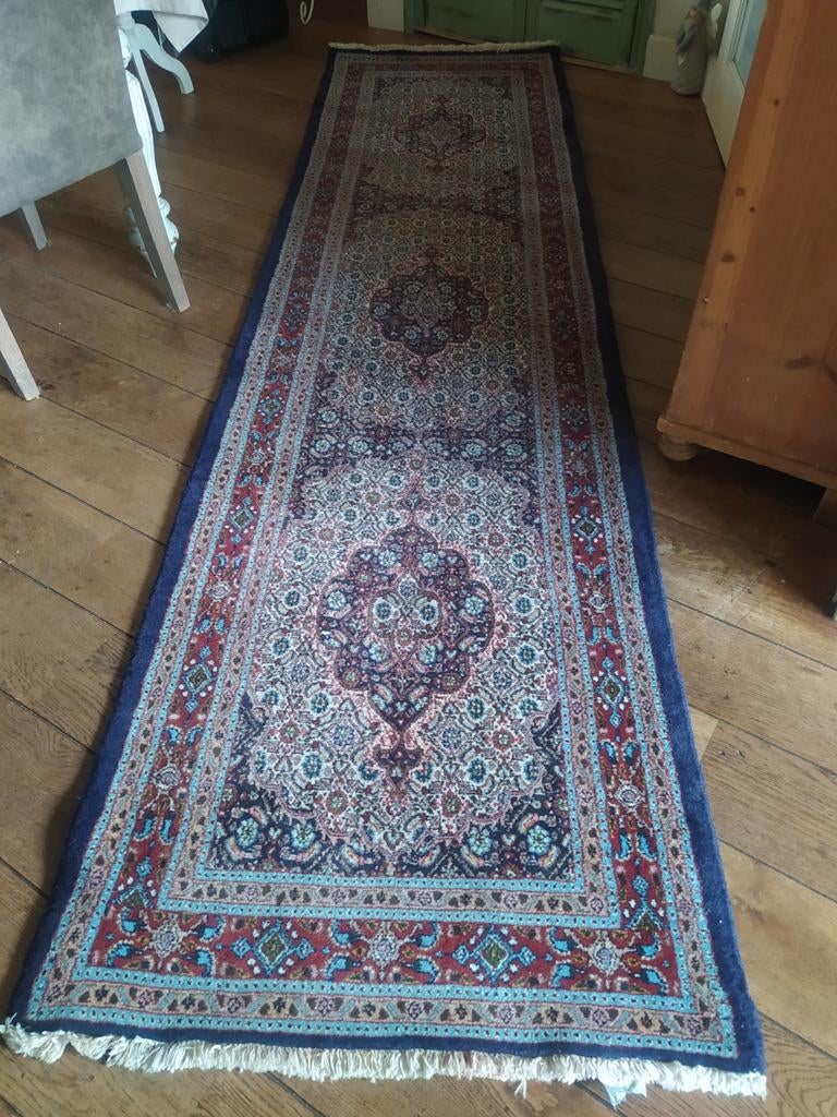 Lange Perzische loper, 200 cm of meer, Zo goed als nieuw, Rechthoekig, 50 tot 100 cm