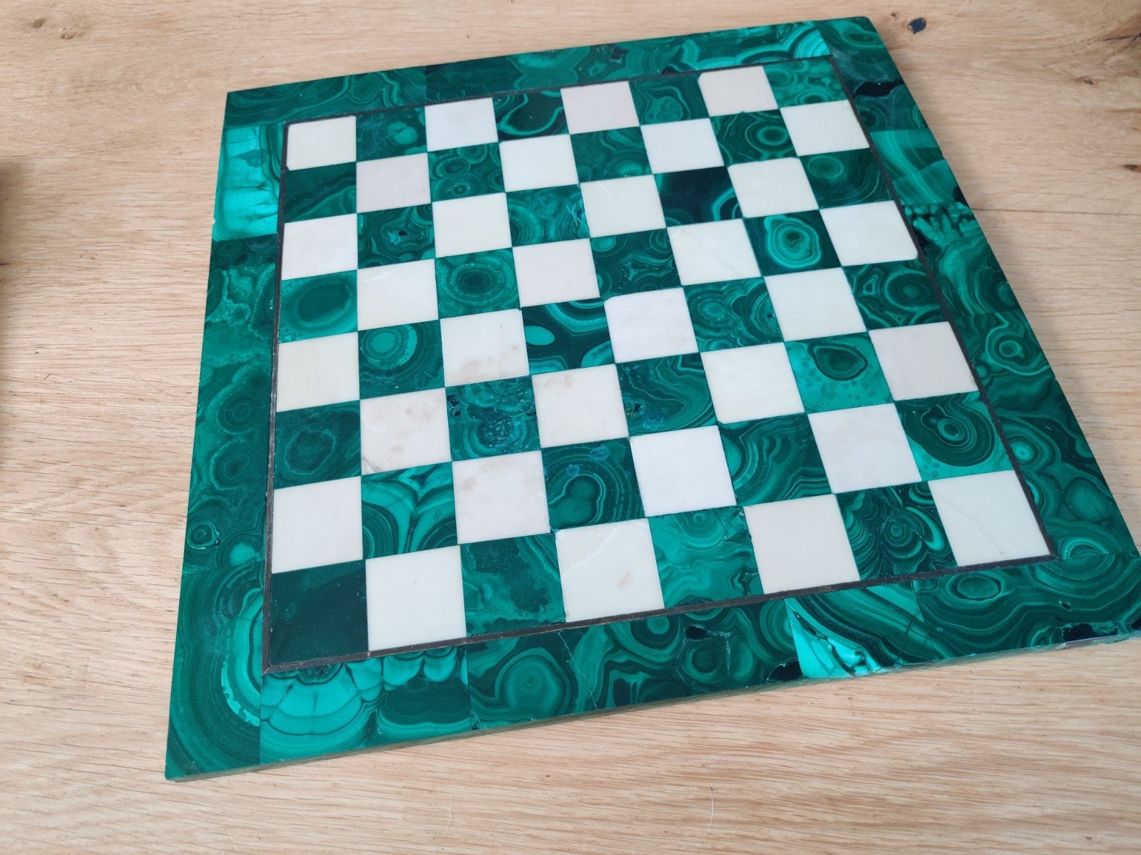 Malachiet en marmeren schaakbord, Een of twee spelers, Ophalen of Verzenden, Gebruikt