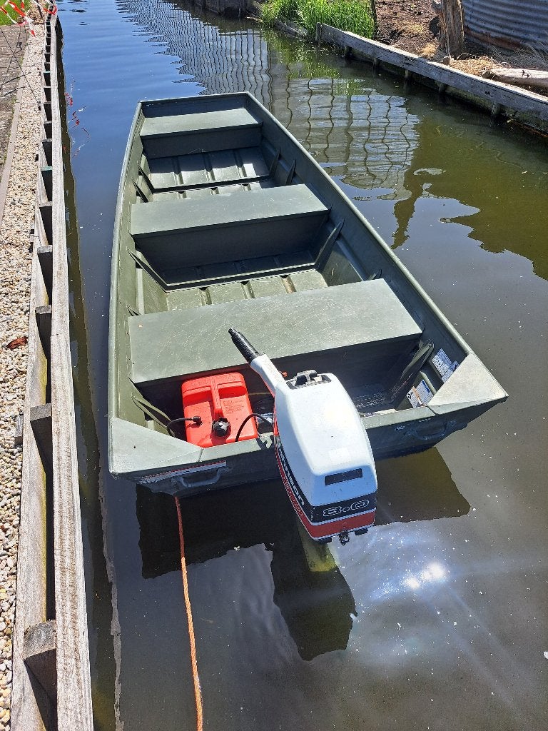 Platbodem Alumacraft 1236, Watersport en Boten, Vis- en Consoleboten, Ophalen, Aluminium