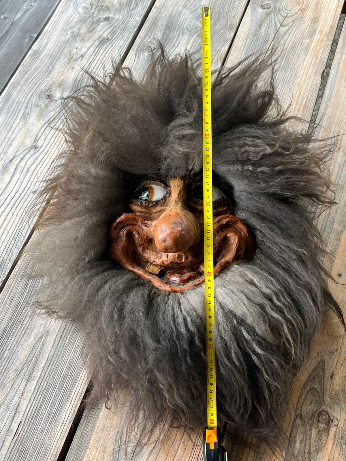 Langharige Grote en Zeldzame Fosse TROLL uit Noorwegen 60 cm, Ophalen of Verzenden, Zo goed als nieuw, Fantasy