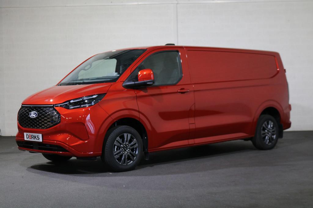 Ford E-Transit Custom 340 L2 H1 Limited 65 kWh 218pk Led 360, Auto's, Bestelauto's, Bedrijf, Te koop, 360° camera, ABS, Achteruitrijcamera