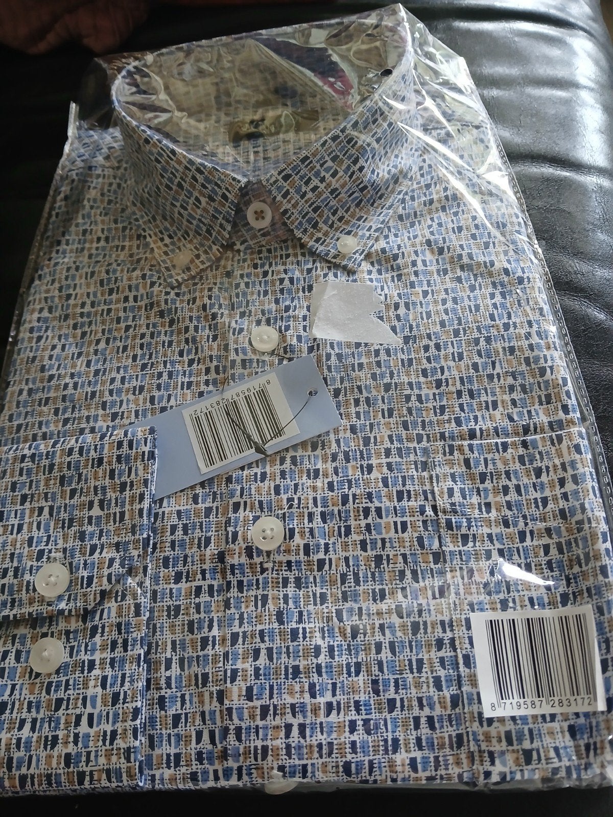 John cabot  NIEUW overhemd cotton, Overige kleuren, Verzenden, Nieuw, Halswijdte 41/42 (L)
