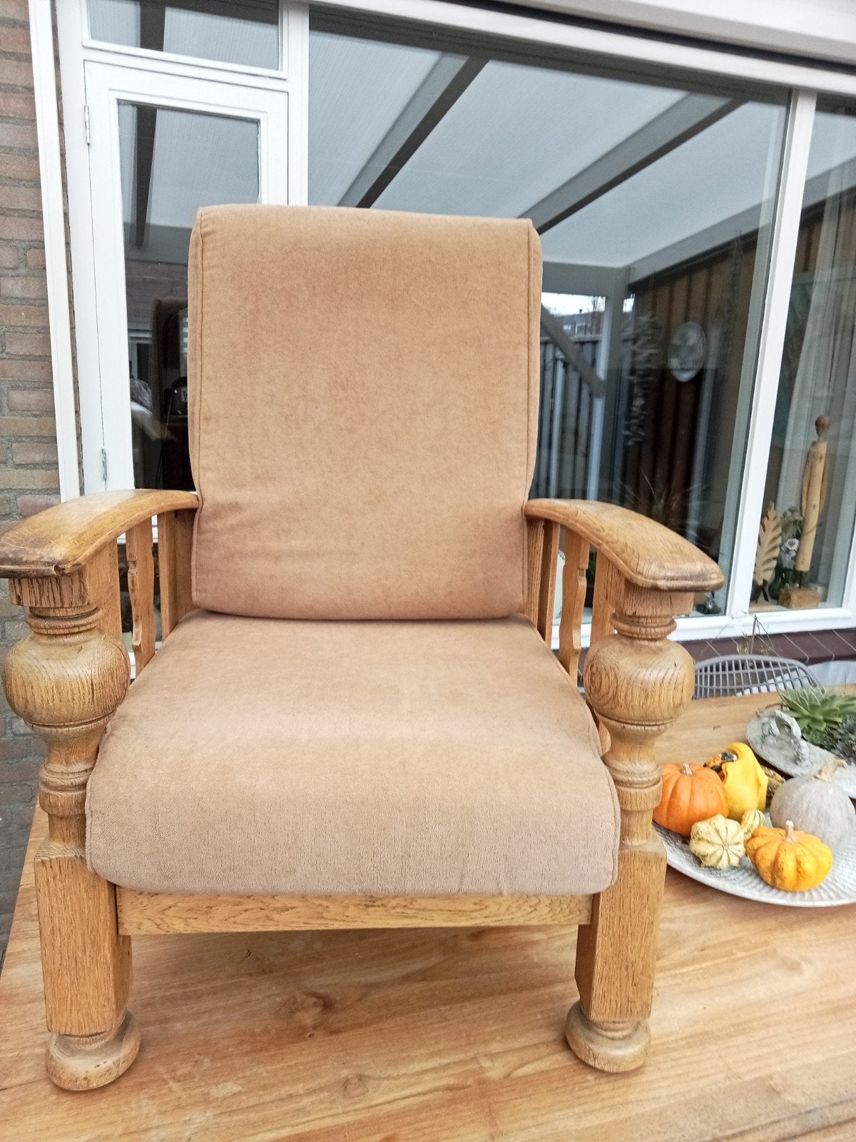 te koop., Huis en Inrichting, Fauteuils, 75 tot 100 cm, 50 tot 75 cm, Hout, Antiek