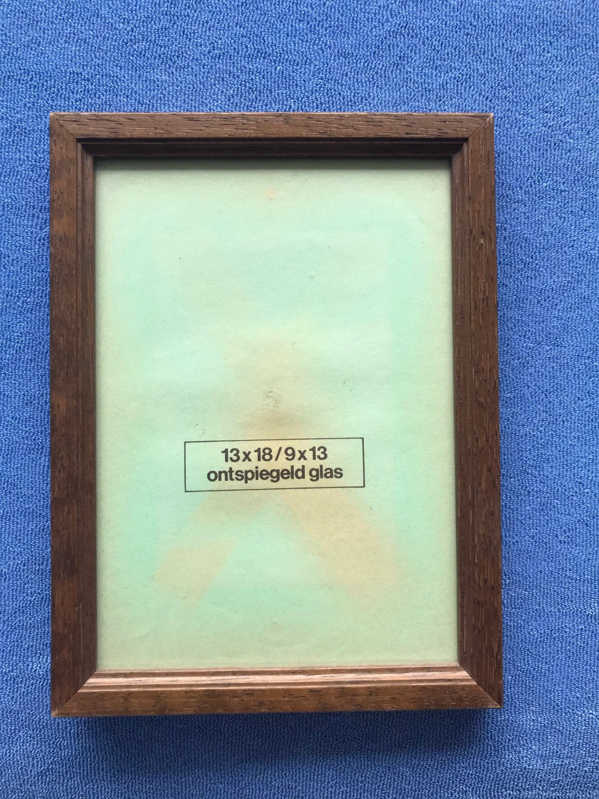 Fotolijst 13x18 cm met ontspiegeld glas, Ophalen, Bruin, Gebruikt, Fotolijst