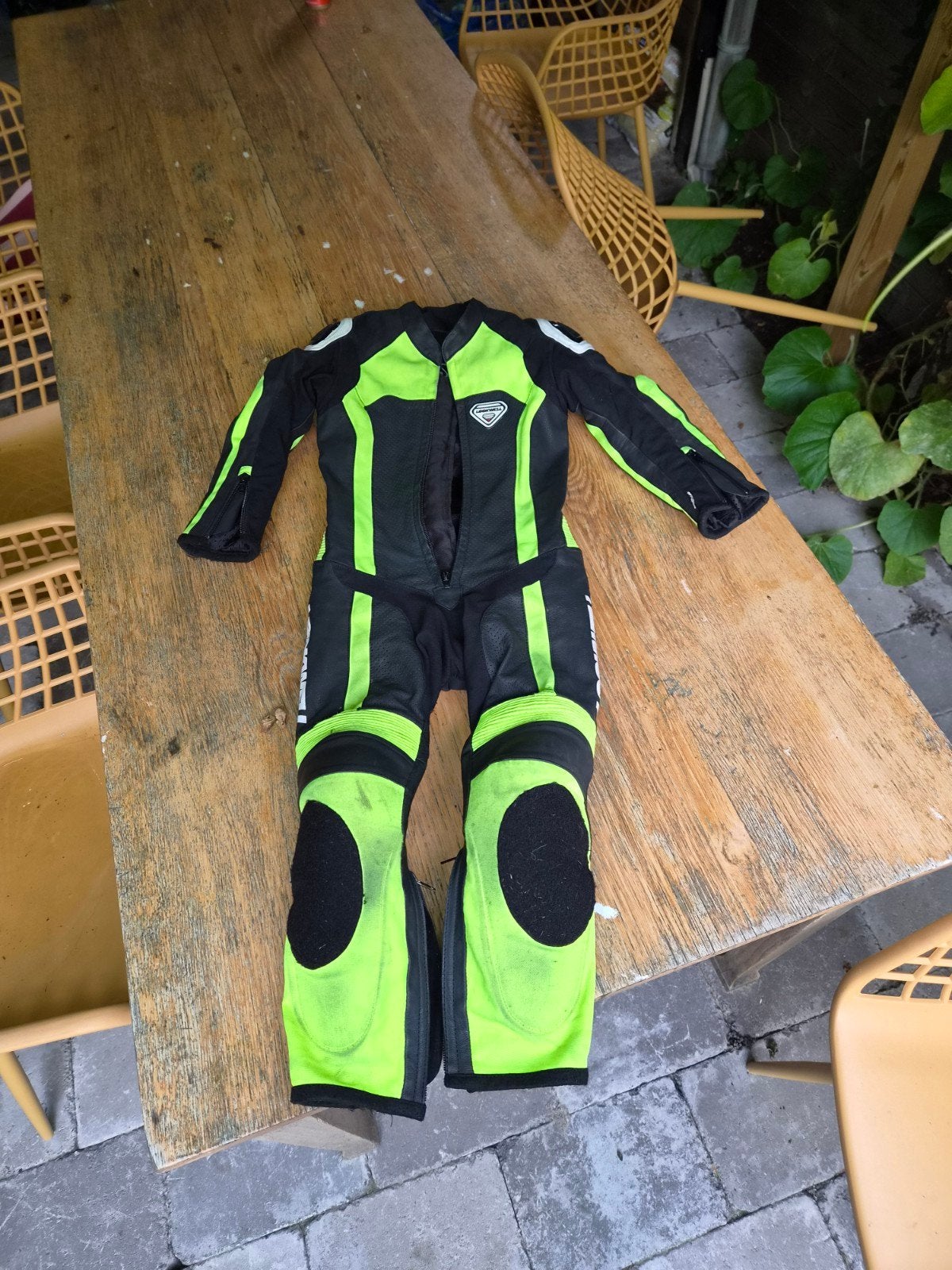 Lockwell kinder Motorrace Overall Zwart/Neon Groen, Motoren, Kinderen, Ophalen of Verzenden, Overall, Lockwell