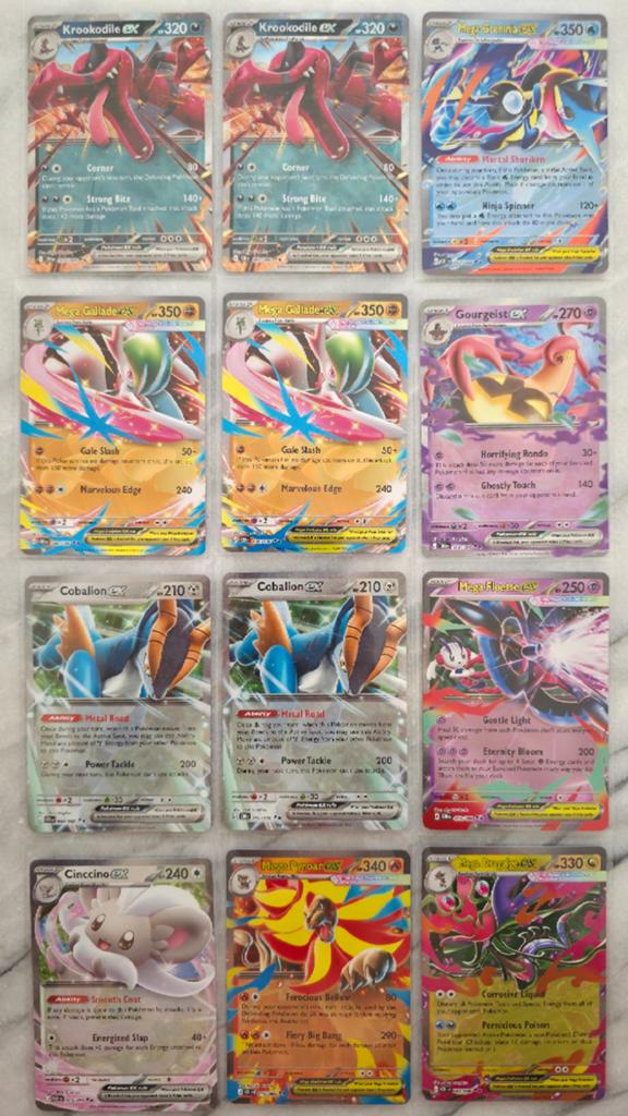 Pokemon Chaos Rising: 12 EX Kaarten, Ophalen of Verzenden, Gebruikt, Meerdere kaarten