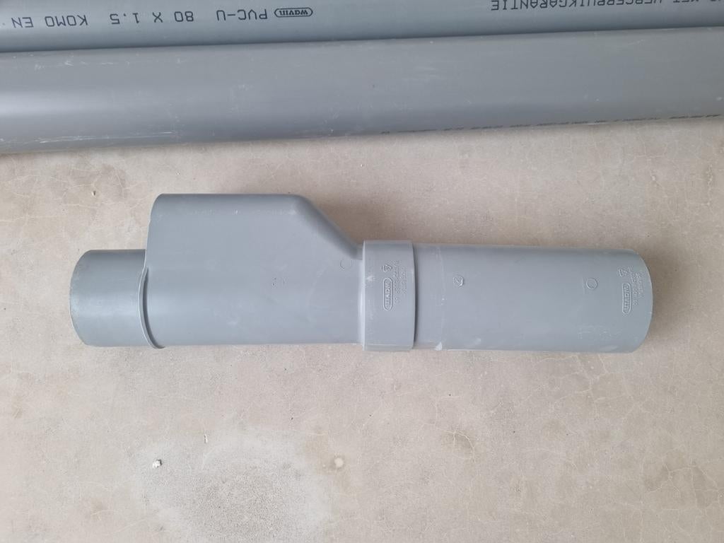 Bladafscheider Wavin + PVC buizen 80 mm, Doe-het-zelf en Verbouw, Buizen en Afvoer, Nieuw, Pvc, Minder dan 2 meter, 80 mm of meer