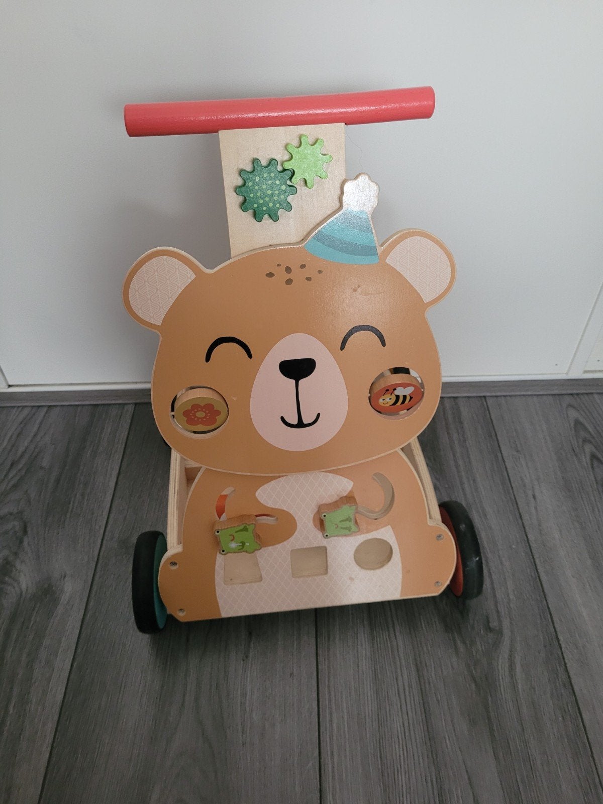Houten loopwagen, Verzenden, Zo goed als nieuw, Duw- of Trekspeelgoed