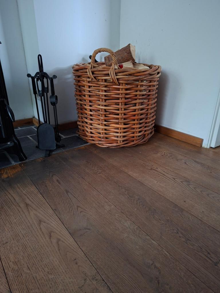 Grote rieten mand voor hout of decoratie, Gebruikt, Ophalen of Verzenden, Landelijk, Natuurlijk materiaal
