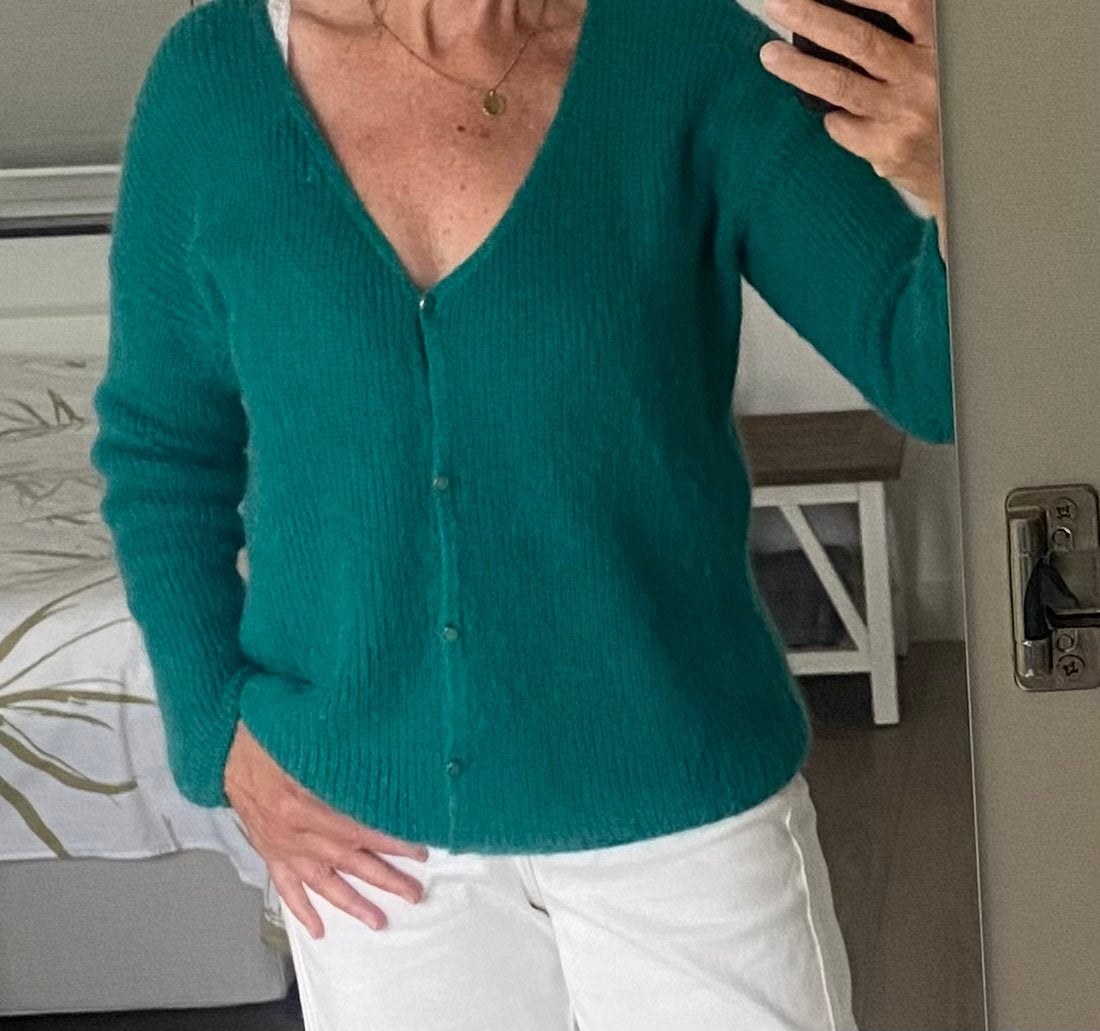 Turquoise/zeegroen vest Studio Parisien maat M/L, Kleding | Dames, Ophalen of Verzenden, Zo goed als nieuw, Maat 38/40 (M), Groen