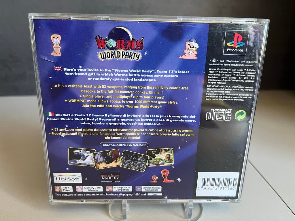 Worms World Party - PlayStation 1 (PS1) Klassieker, Spelcomputers en Games, Gebruikt, T, Ophalen of Verzenden, Strategie en Constructie