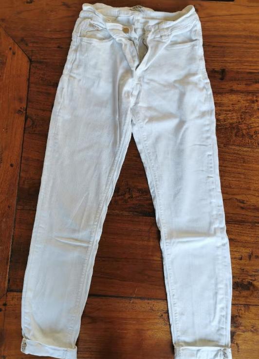 Zac & Zoe Witte 7/8 broek. Merk: Zac & Zoe. Maat: M., Maat 38/40 (M), Zac & Zoe, Wit, Ophalen of Verzenden