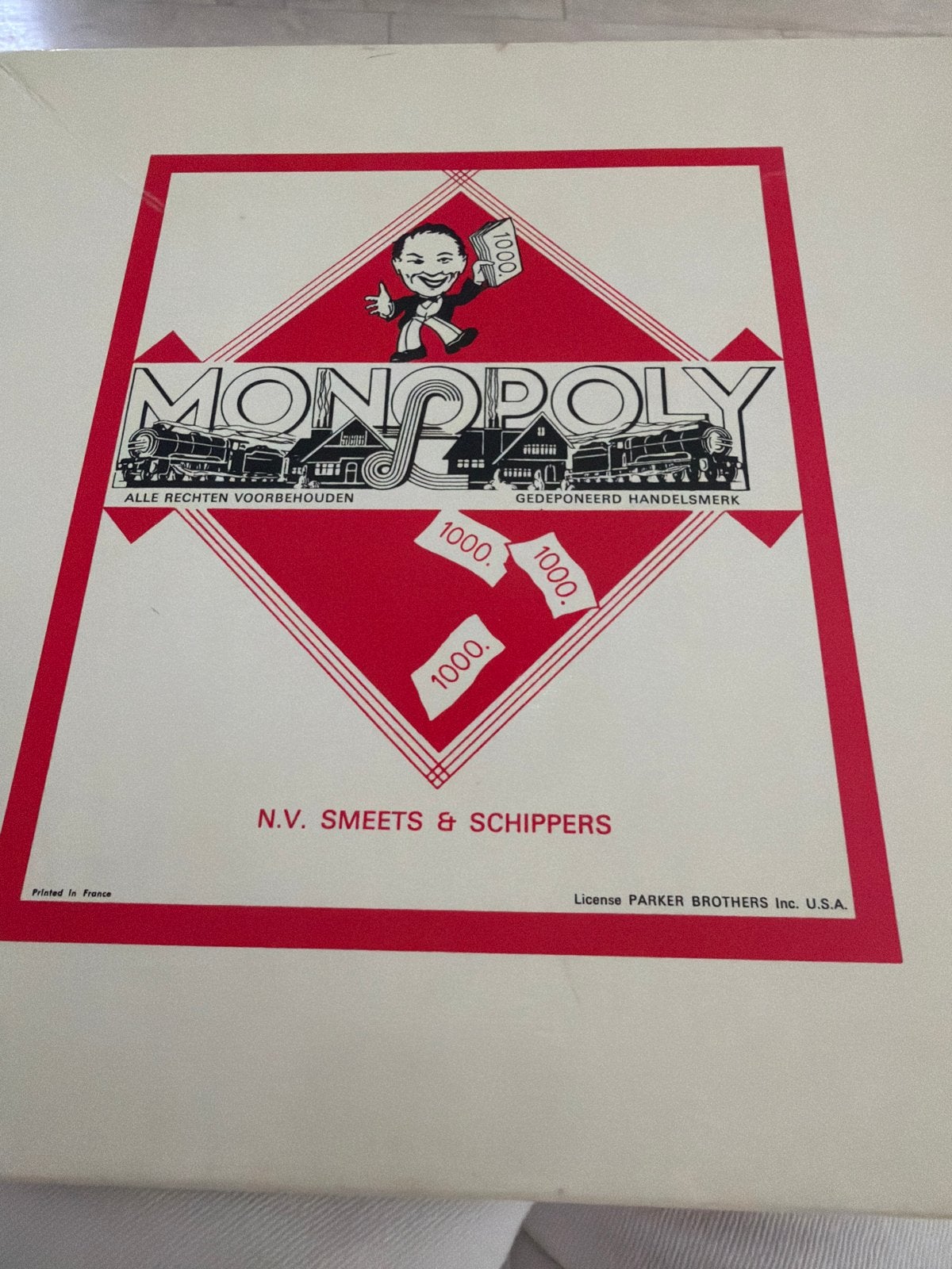 Vintage Monopoly Bordspel - N.V. Smeets & Schippers, Drie of vier spelers, Ophalen of Verzenden, Gebruikt