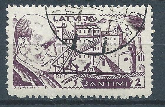 C691 - Baltische staten – Letland – MiNr 153A (gestempeld), Ophalen of Verzenden, Overige landen, Gestempeld