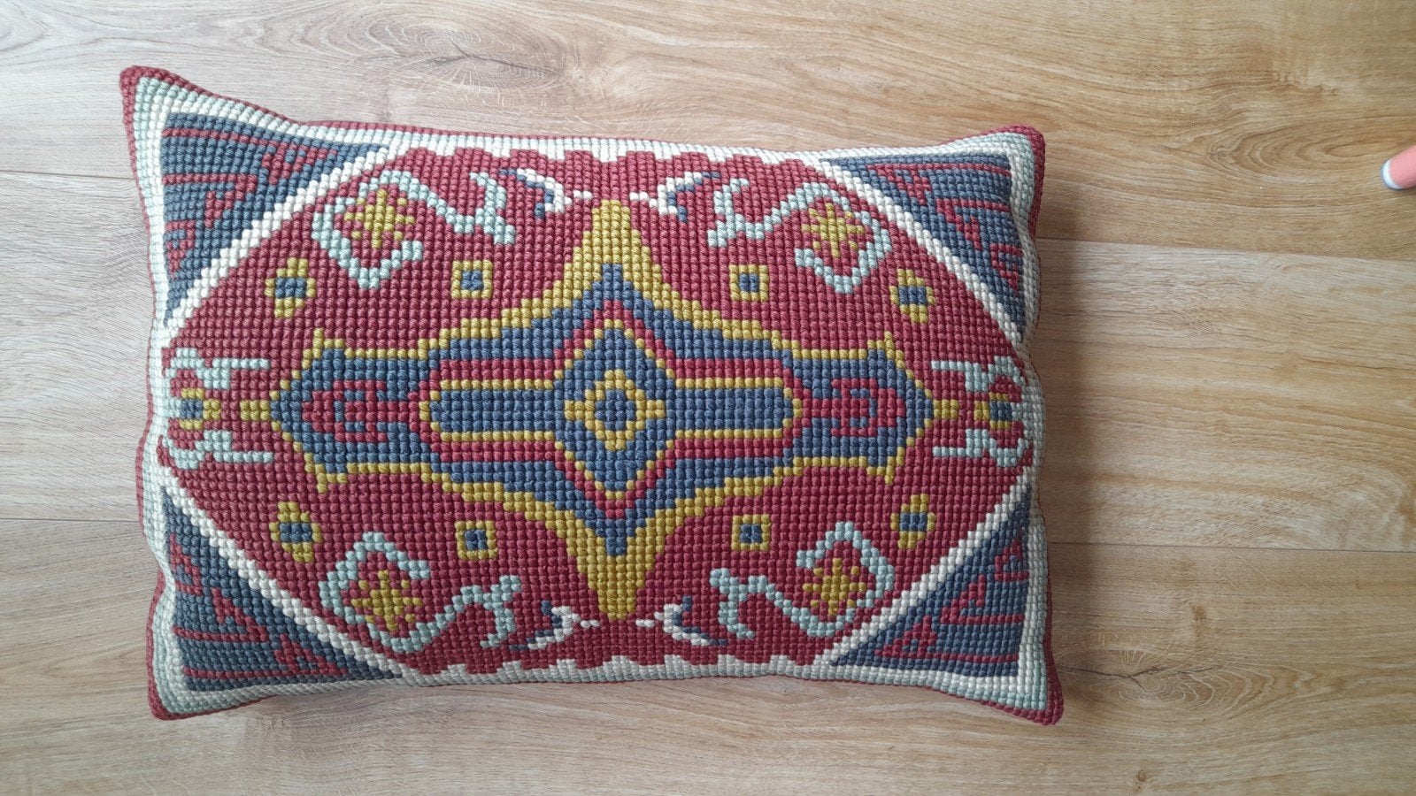 Prachtig vintage kussen wol, Ophalen of Verzenden, Zo goed als nieuw, Vierkant
