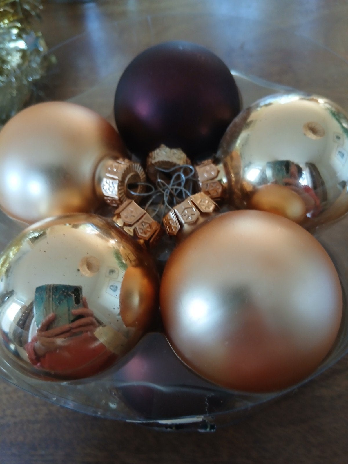 Complete set kerstspullen GOUD en BRUIN, Ophalen, Gebruikt