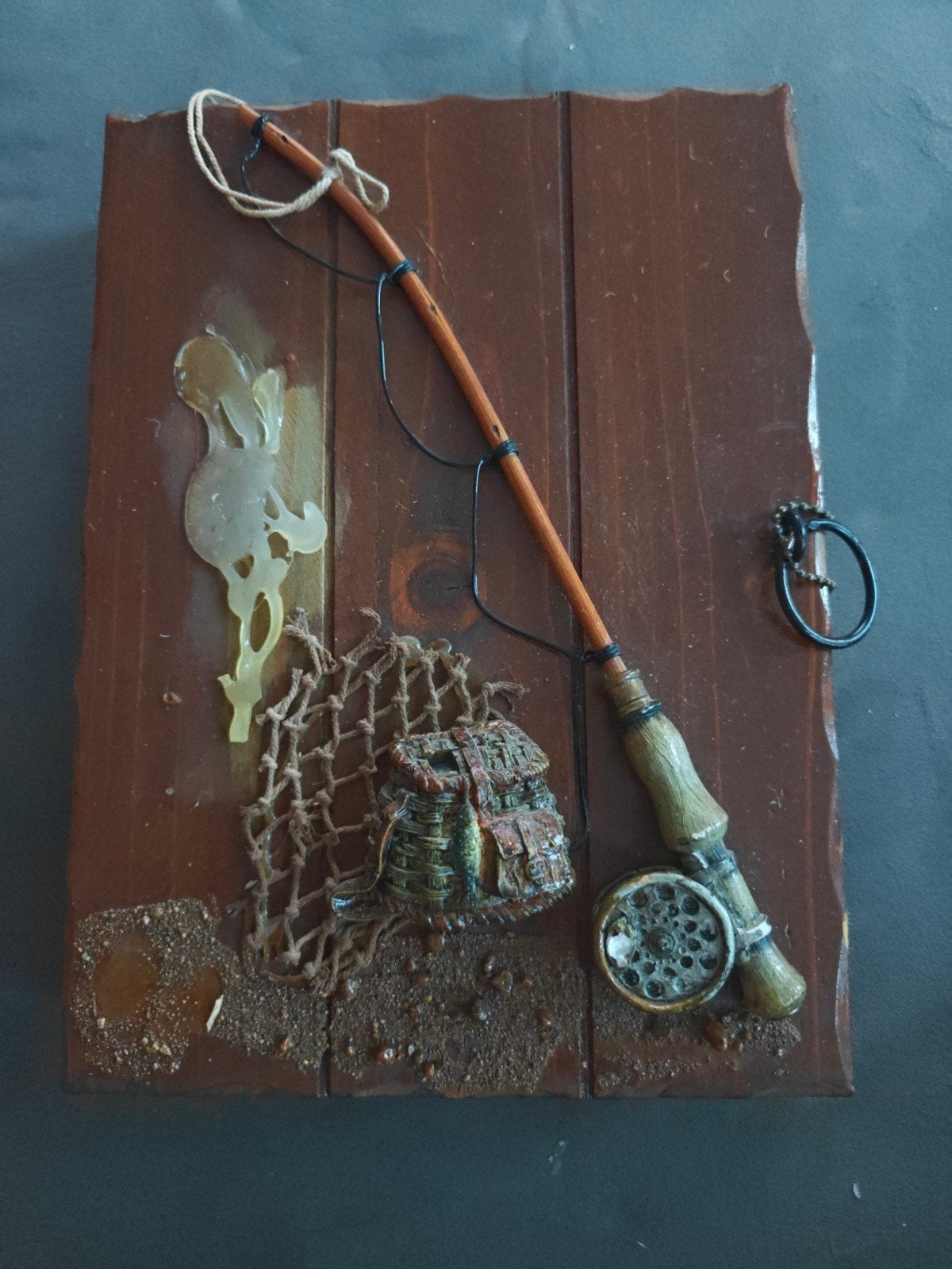 Decoratieve sleutelkast met visserijthema, Ophalen of Verzenden, Gebruikt