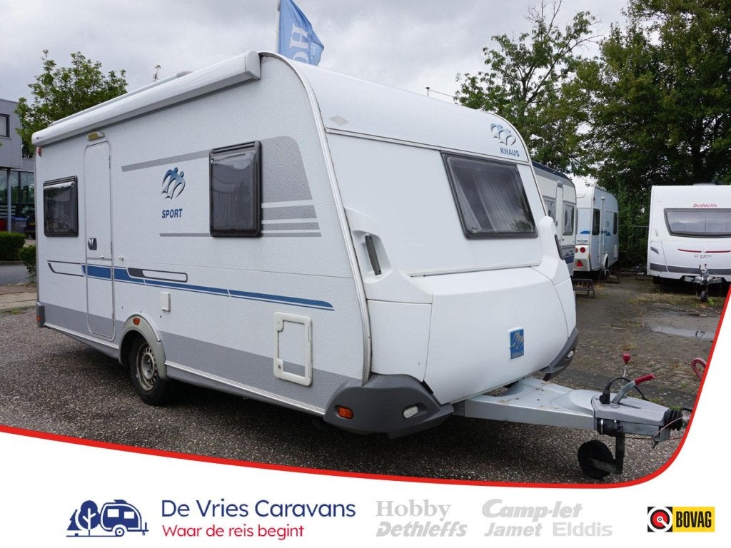 Knaus Sport 450 FU Mover, Cassetteluifel,, Caravans en Kamperen, Caravans, Rondzit, Bedrijf, Overige typen, 5 tot 6 meter