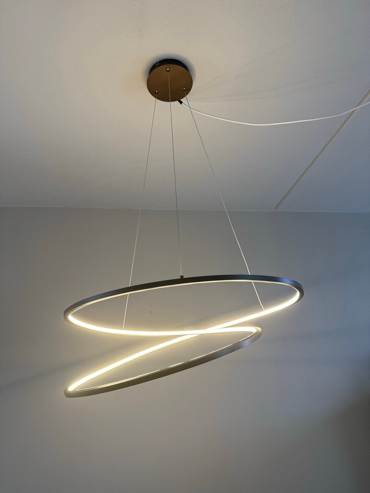 QAZQA Rowan HL 72 Bronze LED Hanglamp - Nieuw in doos, Ophalen of Verzenden, Nieuw, Metaal, Overige fittingen