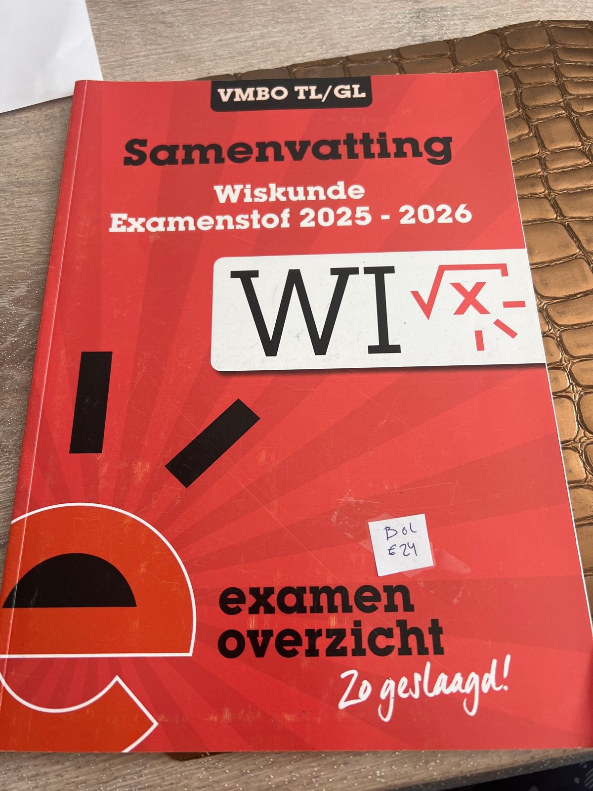 Samenvatting Wiskunde Examenstof VMBO TL/GL 2025-2026, Ophalen, Zo goed als nieuw, VMBO, Wiskunde A