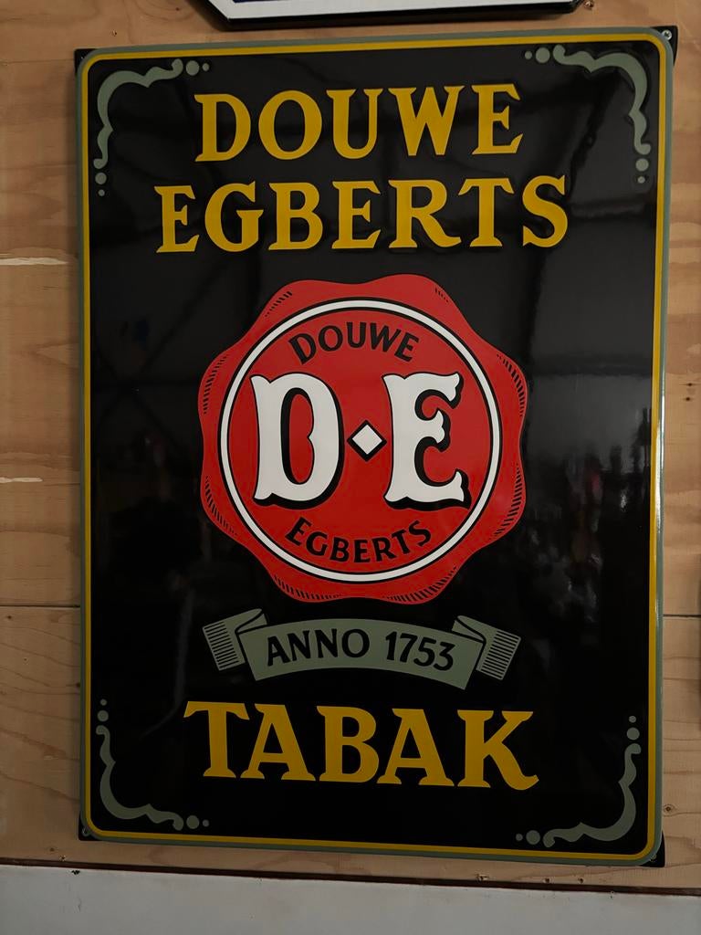 Douwe Egberts Tabak Reclamebord - Vintage Stijl, Verzamelen, Merken en Reclamevoorwerpen, Ophalen of Verzenden, Zo goed als nieuw