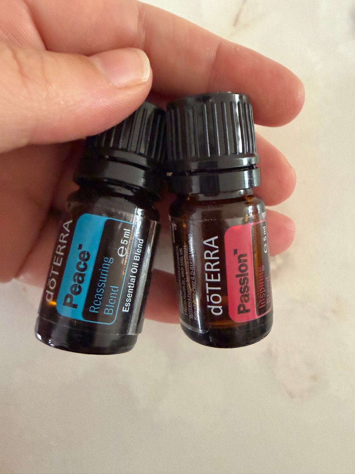 dōTERRA Peace & Passion Essentiële Oliën - 2x gebruikt, Ophalen of Verzenden, Gebruikt, Overige typen