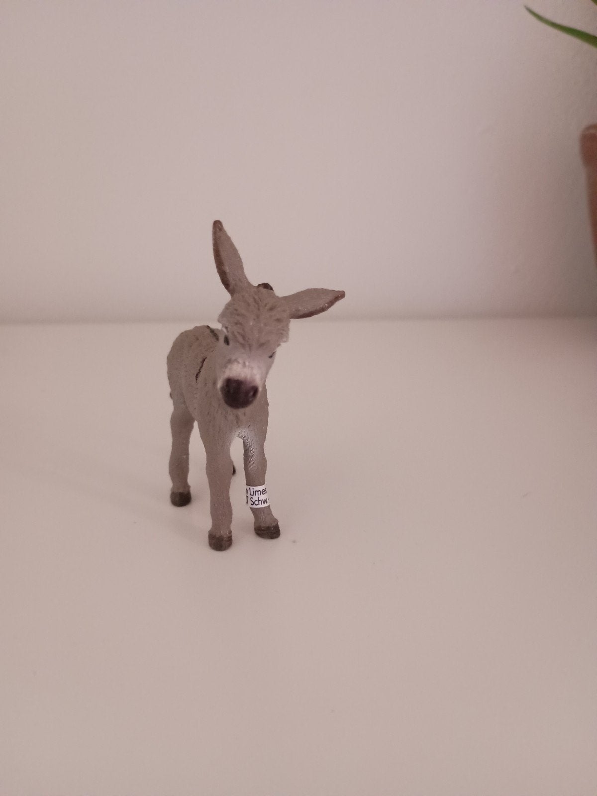 Schleich Ezel Veulen - als nieuw, Ophalen of Verzenden, Zo goed als nieuw, Boerderijdier, Beeldje of Figuurtje