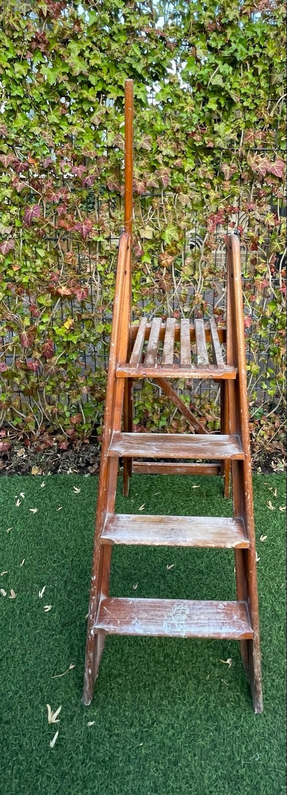 Oude houten schilderstrap, Ophalen, Gebruikt, Trap, Opvouwbaar of Inschuifbaar