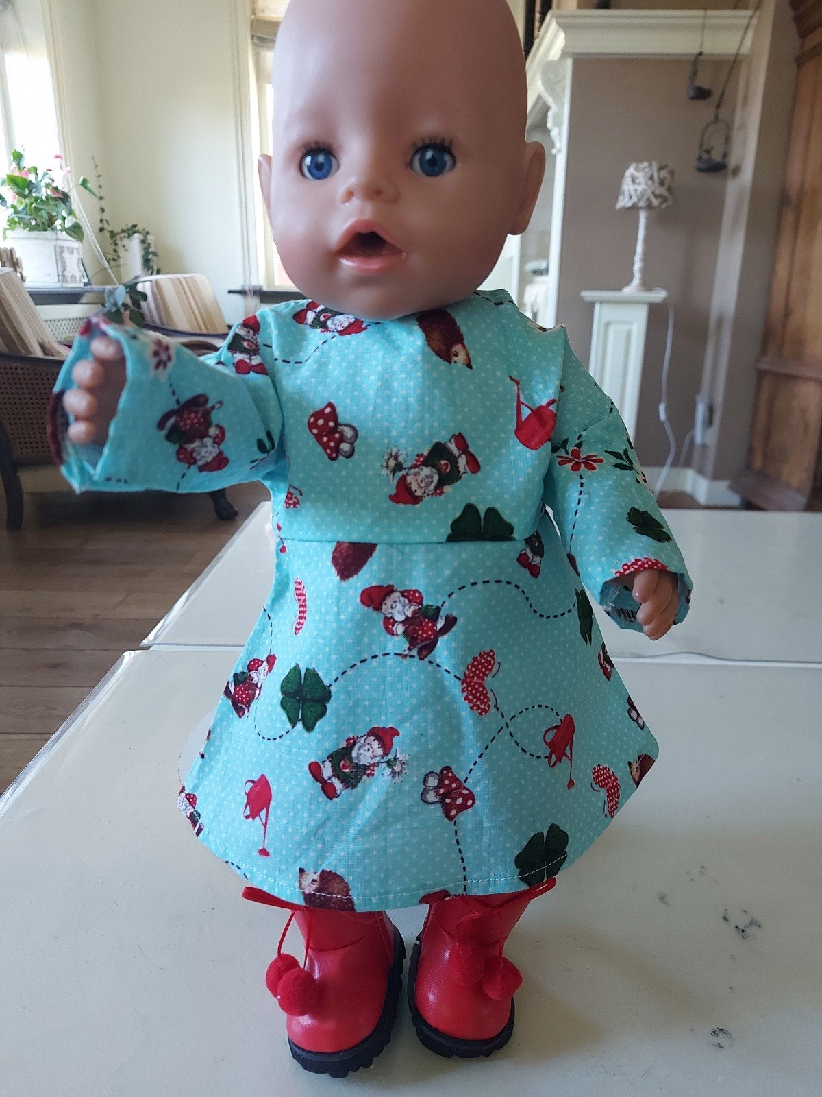 Leuke egel kabouter set baby born pop 43cm, Ophalen of Verzenden, Nieuw, Babypop