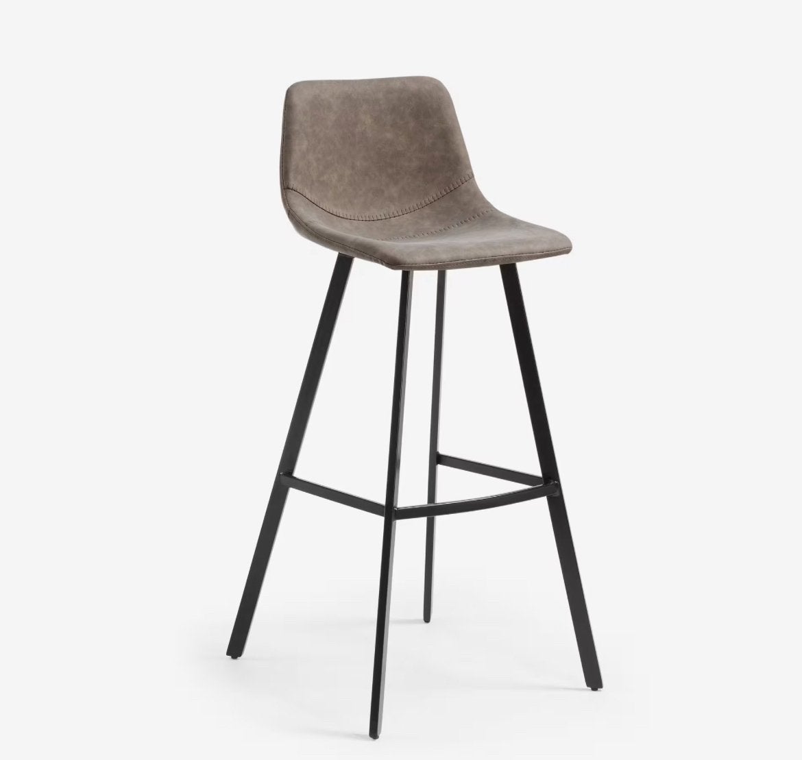 ZGAN - 2 Kave Home Alve Barkrukken, Huis en Inrichting, Barkrukken, Zo goed als nieuw, 60 tot 90 cm, Kunststof, Leer, Metaal, 2 krukken