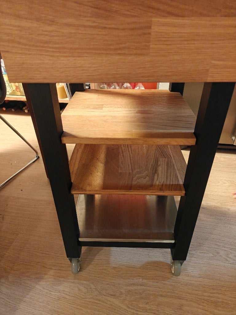 Bijzet keukenkastje, Ophalen