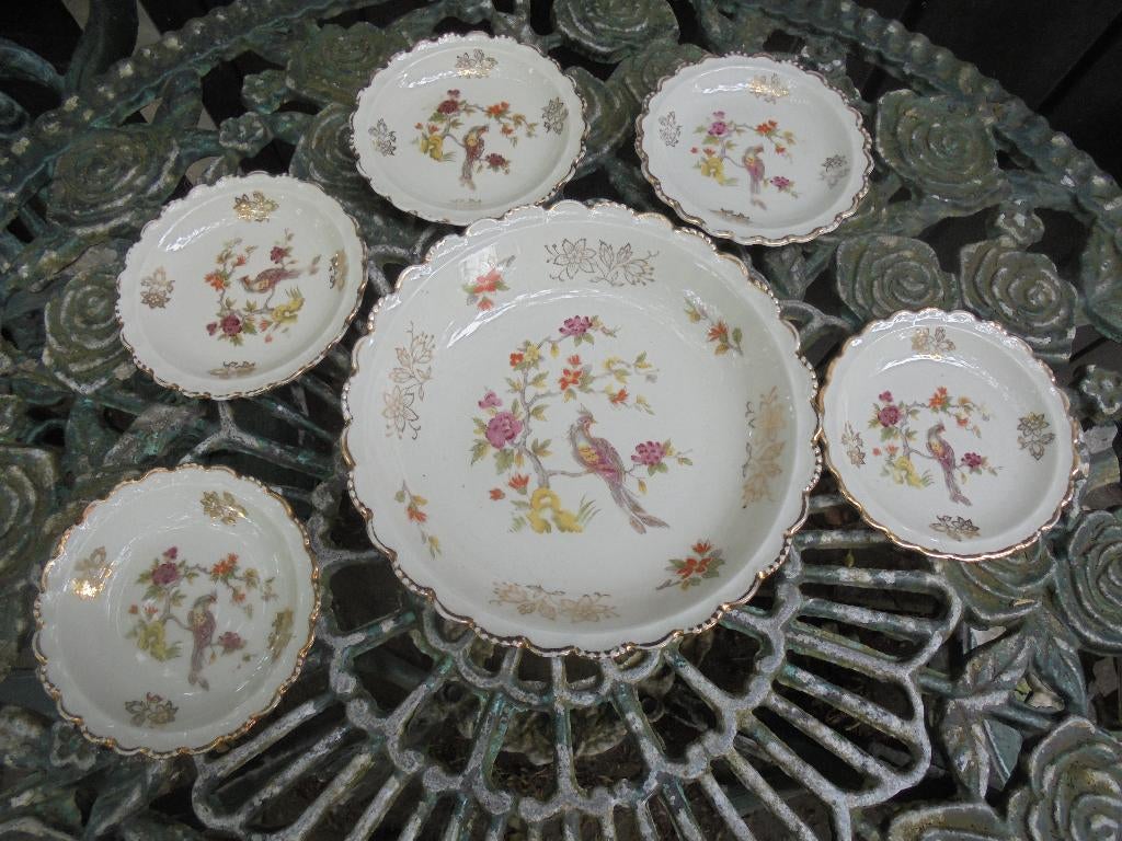 Petit foursetje Winterling Bavaria paradijs vogel en bloemen, Antiek en Kunst, Ophalen of Verzenden
