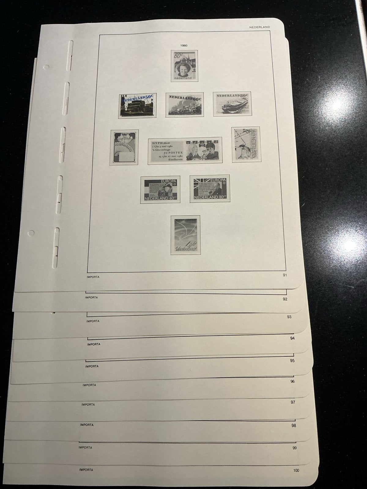 Supplementen juweel album, Postzegels en Munten, Ophalen of Verzenden, Na 1940, Gestempeld