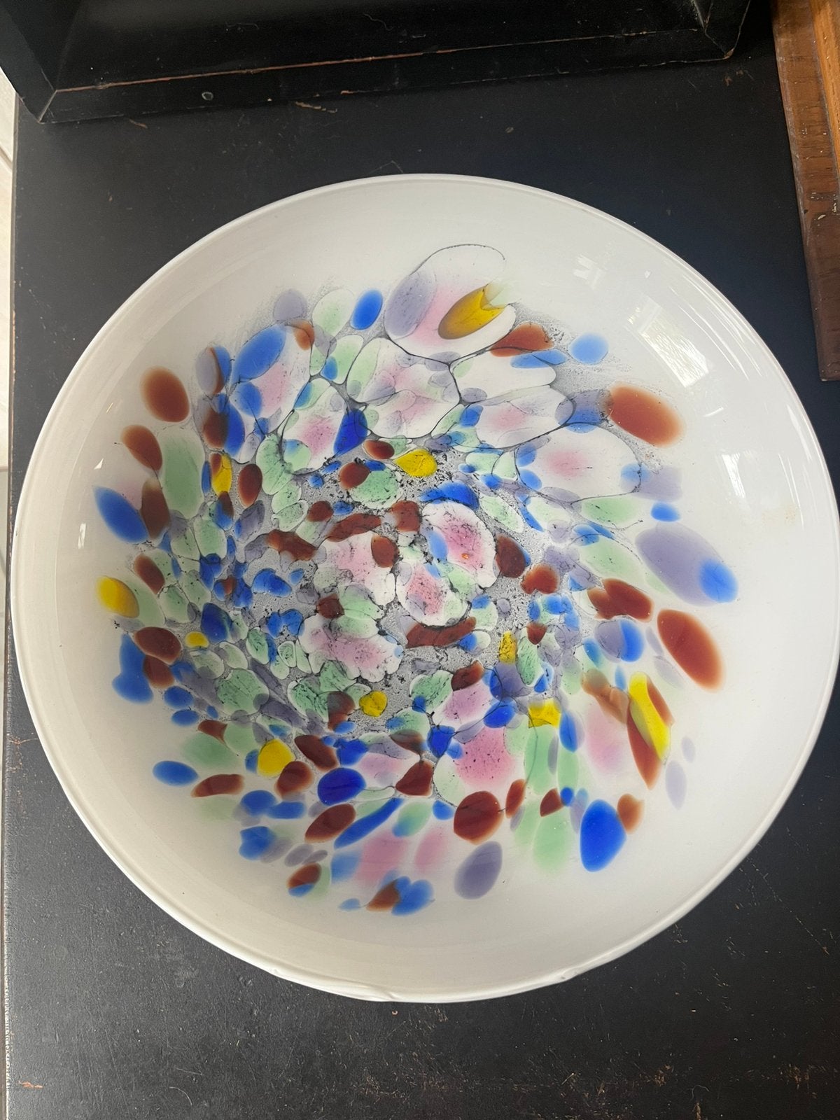 Schaal handgemaakt opaalglas Richard art Collection 26 cm, Ophalen of Verzenden, Rond, Glas