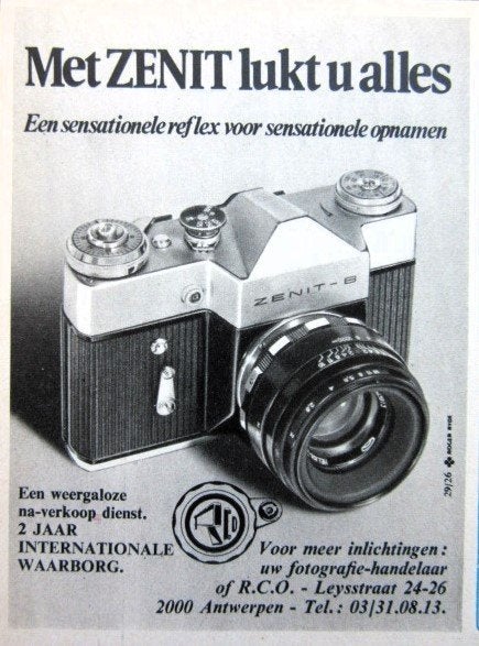 34 vintage reclames camera fototoestel 67-81 foto Eumig, Ophalen of Verzenden, Gebruikt, Overige typen