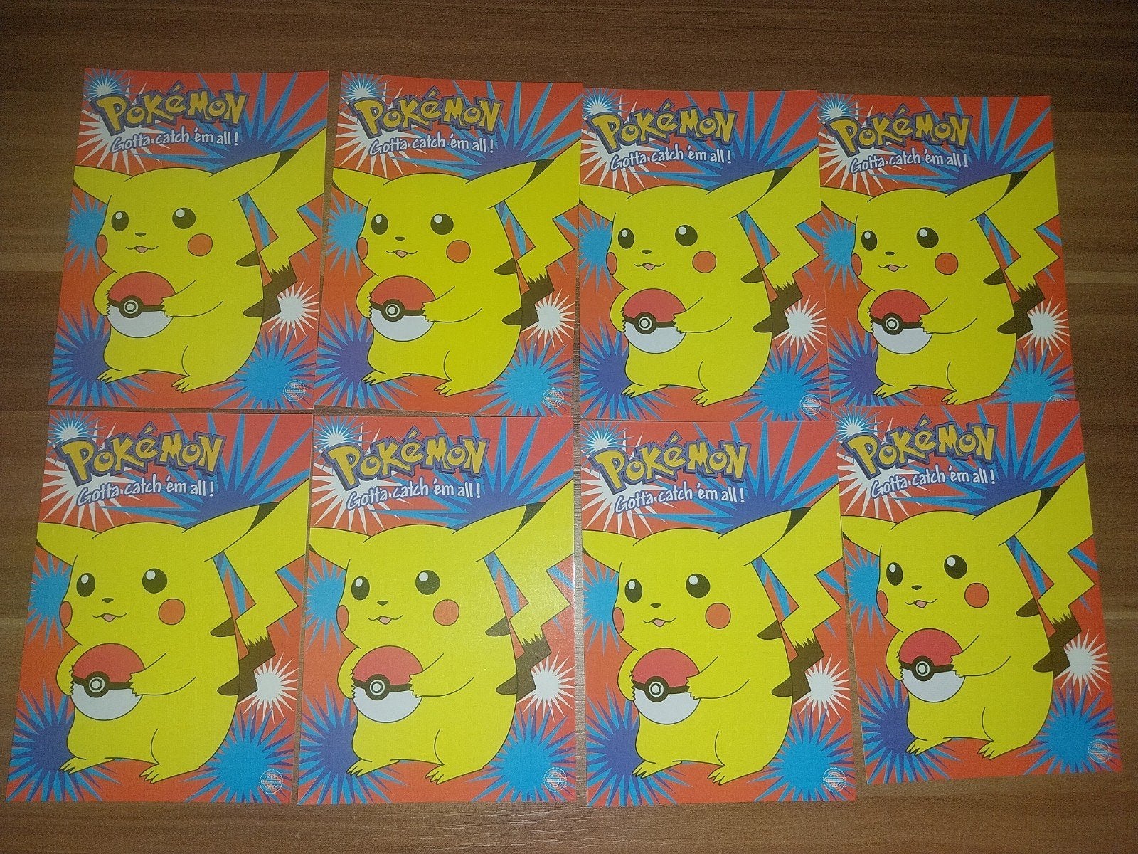Pikachu postkaart nintendo 8x, Ophalen of Verzenden